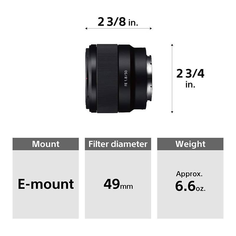 Objetivo Sony FE 50 mm F1.8